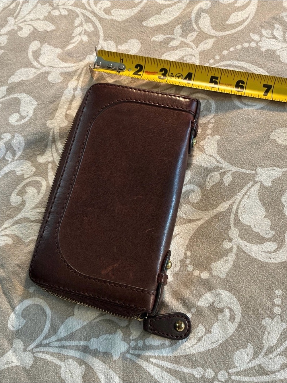leather zip around wallet